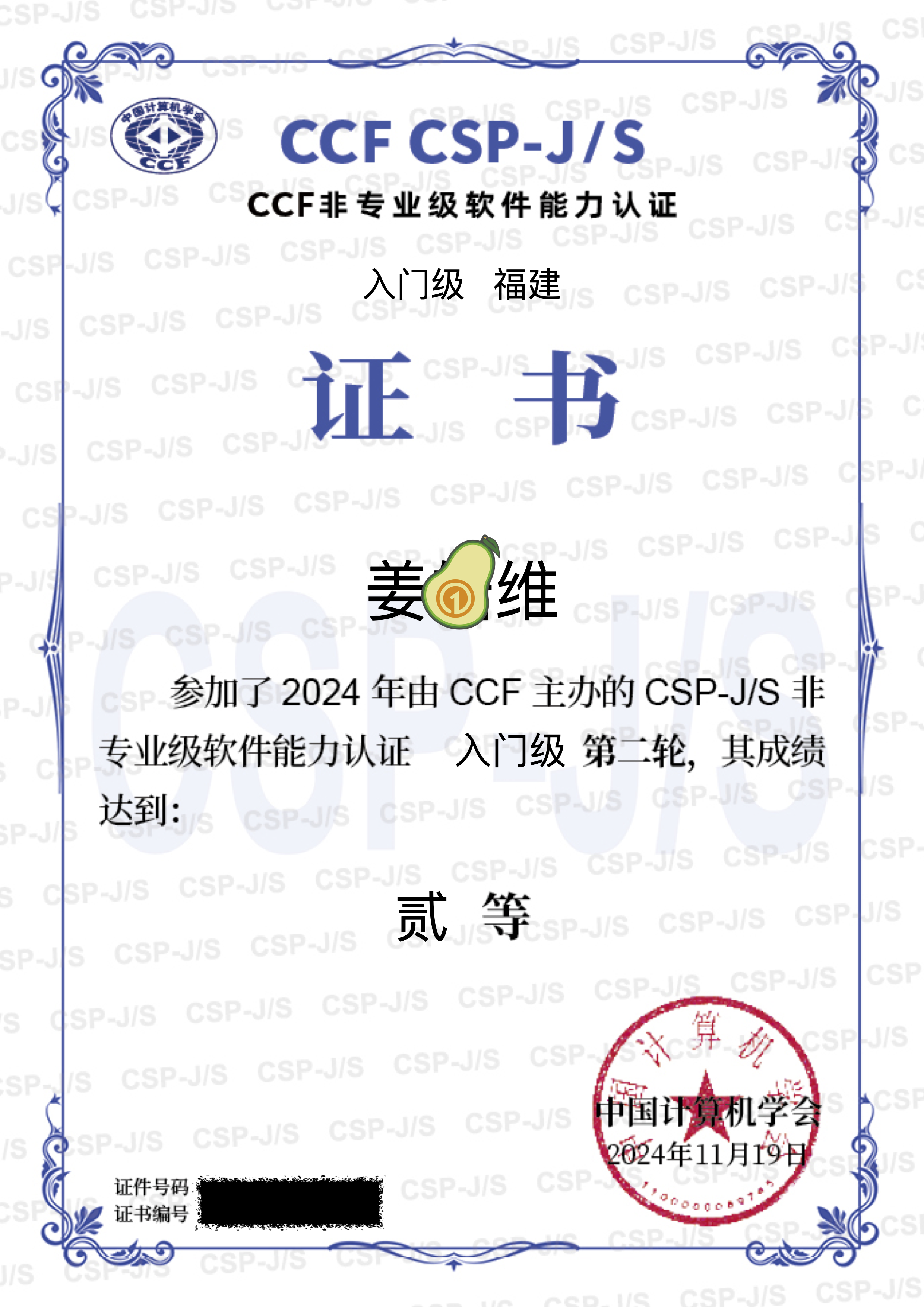 获奖证书 - 4